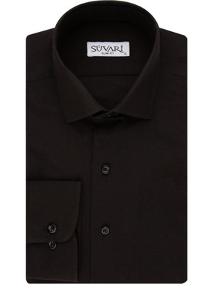 Süvari Slim Fit Açık Mavi Erkek Düz Gömlek