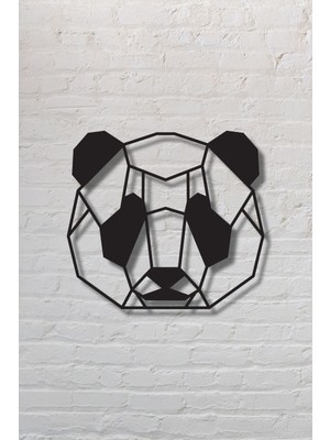 Metal Hayaller Şirin Geometrik Panda Metal Tablo