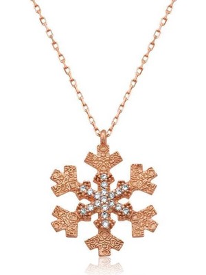 Gumush Gümüş Kar Tanesi Bayan Kolye