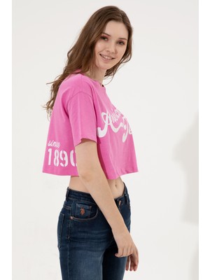 U.S. Polo Assn. Kadın Pembe T-Shirt 50248957-VR041