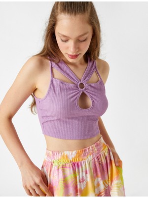 Koton Pencere Detaylı Dekolteli Crop Atlet