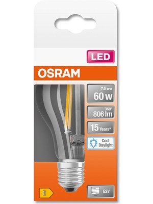 Osram Led Cla60 6,5W Beyaz Işık E-27 806lm Ampul