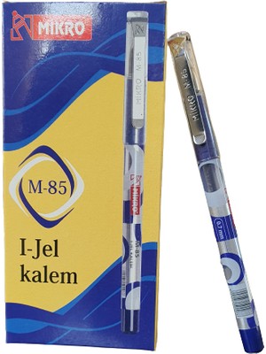 Mikro M-85 Jel Mürekkepli Tükenmez Kalem 12'li Paket Mavi