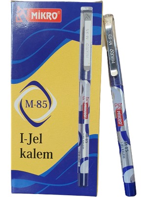 Mikro M-85 Jel Mürekkepli Tükenmez Kalem 12'li Paket Mavi