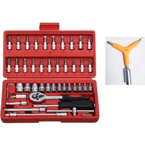 Makroyapı 46 Parça Lokma Takımı 1/4 Mini Lokma Seti + T 13 Lokma