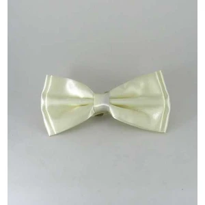 Krem Düz Renk Saten Papyon - Sp-05