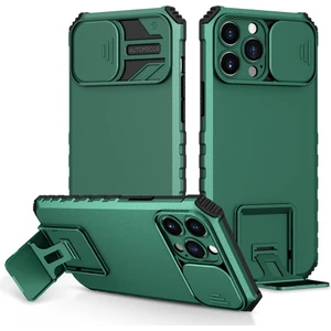 iPhone 12 Pro Max Pc + Yumuşak Tpu Kamera Sürgülü Pencere Koruyucu Kılıf - Beyaz  (Yurt Dışından)