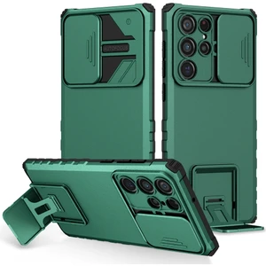 Samsung Galaxy S22 Ultra Pc + Yumuşak Tpu Kamera Sürgülü Pencere Koruyucu Kılıf - Beyaz  (Yurt Dışından)