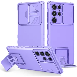 Samsung Galaxy S22 Ultra Pc + Yumuşak Tpu Kamera Sürgülü Pencere Koruyucu Kılıf - Beyaz  (Yurt Dışından)