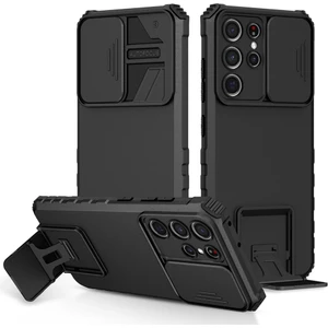Samsung Galaxy S21 Ultra Pc + Yumuşak Tpu Kamera Sürgülü Pencere Koruyucu Kılıf - Beyaz  (Yurt Dışından)