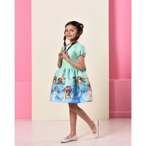 Eylül Elif Butik Eylul Elif Butik Moana  Desen Kız Çocuk Elbise