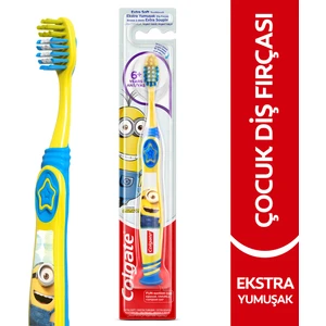 Minions 6+ Yaş Vakumlu Yapışkan Sap Ekstra Yumuşak Çocuk Diş Fırçası