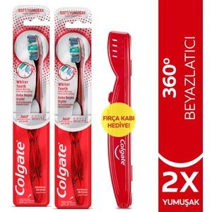 360 Advanced Optic White Yumuşak  Diş Fırçası x2 Adet + Diş Fırçası Kabı