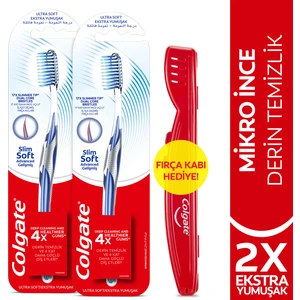 Mikro İnce Gelişmiş Ekstra Yumuşak Diş Fırçası x 2 Adet + Diş Fırçası Kabı
