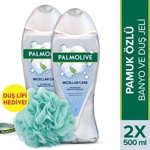 Micellar Care Pamuk Özlü Banyo ve Duş Jeli 500 ml x 2 Adet + Duş Lifi