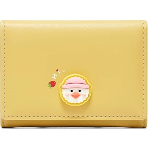 Sevimli Tavşan Desenli Küçük Fermuar Kredi Kartı Tutucu Pu Deri Kadın Cüzdan (Yurt Dışından)