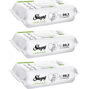 Islak Havlu Mendil 90 Yaprak Natural Yenidoğan 3 Lü Set 270 Yaprak Plastik Kapaklı