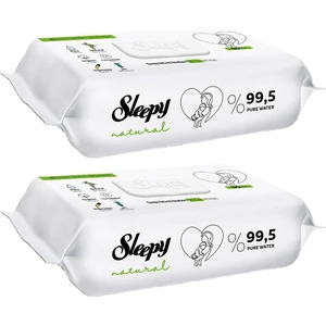 Islak Havlu Mendil 90 Yaprak Natural Yenidoğan 2 Li Set 180 Yaprak Plastik Kapaklı