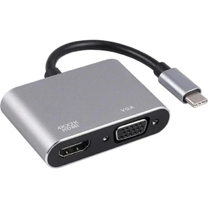 2in1 Type-C To 4K HDMI + VGA Çevirici ve Dönüştürücü Adaptör