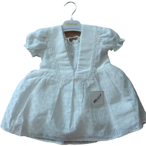 Kurdele Detaylı Kız Bebek-Çocuk Dantel Elbise