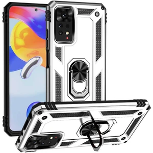 Tekno Grup Xiaomi Redmi Note 11 Pro 5g Kılıf Çift Katmanlı Yüzüklü Manyetik Vega Kapak + Cam Ekran Koruyucu