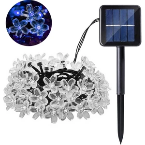 7m 50 Işık Güneş Kiraz Çiçeği Işık Dize LED Suya Dayanıklı Bahçe Işığı (Yurt Dışından)