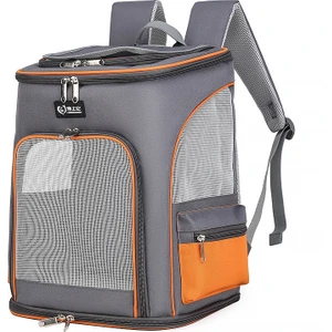 Tulip House Büyük Kapasiteli Pet Taşıma Sırt Çantası - Gri / Sarı (Yurt Dışından)