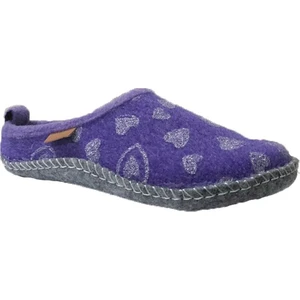 Keçe Kaymaz Sessiz Tabanlı Kadın Mor Ev Terliği