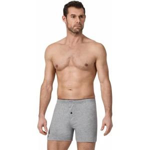 1 Adet Gri Renk Düğmeli Penye Boxer
