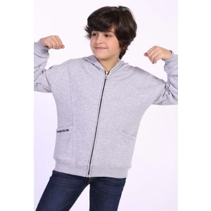 Toontoy Kids Toontoy Erkek Çocuk Cep Dıfferent Style  Baskılı Hırka