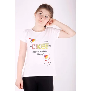 Toontoy Kids Toontoy Kız Çocuk Likee Star Kalp Baskılı Tişört
