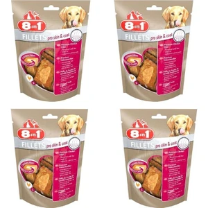 Fillets Pro Skin ve Coat Keten Tohuğumu Yağı Aromalı Köpek Ödülü 80 gr x 4 Adet