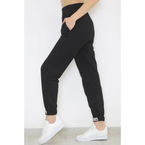 Beli Lastikli Eşofman Altı Siyah