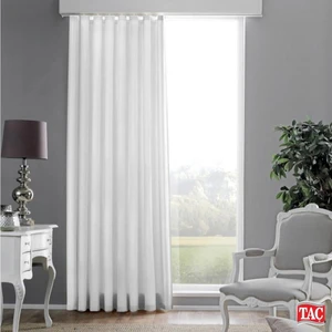 Saten Güneşlik Perde Beyaz