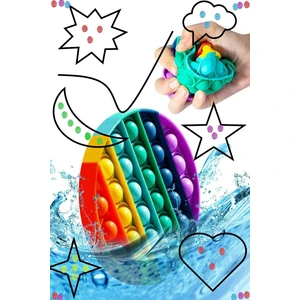 Pop It Push Bubble Fidget Özel Pop Duyusal Oyuncak Zihinsel Stres Oyunu Popit Gökkuşağı