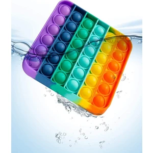 Pop It Push Bubble Fidget Özel Pop Duyusal Oyuncak Zihinsel Stres Oyunu Popit Gökkuşağı