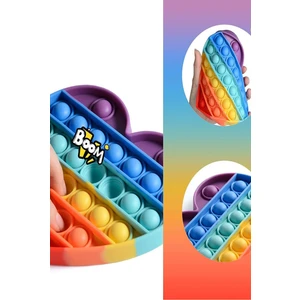 Pop It Bubbles  Stres Giderici Duyusal ve Zeka Gelişim Oyuncağı (Kalpli  Modeli)