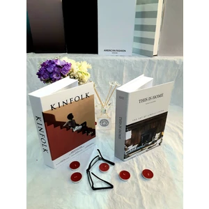 Lovely Book & Book Dekoratif Kitap Kutusu 2'li Set Home Serisi Kitap Kutu Set