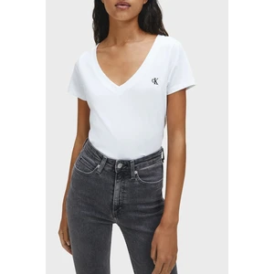 Calvin Klein Kadın Ck Embro Badge V Yaka T-Shirt