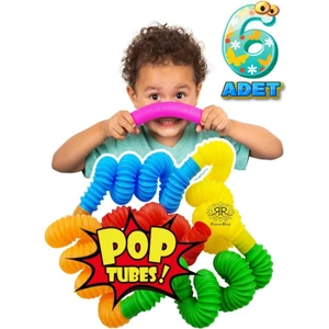 Pop Tubes Pop Tube Popit 6 Adet Esnek Tüp Boru Eğitici Oyuncak