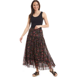 Şile Bezi Siyah Tomurcuk Vual Uzun Etek