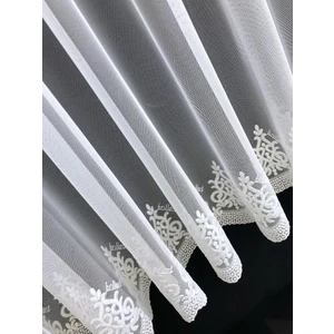 Evdepo Home Arne Kullanıma Hazır 1/3 Sık Pile Tül Perde Tek Kanat - Ekru 110 x 240 cm