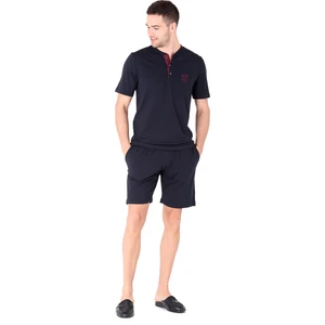 D'S Damat Şort Pijama Takımı Lacivert