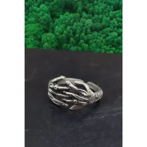 The Collection Antik Mini Iskelet Eli Eskitme Gümüş Kaplama Ayarlanabilir Yüzük