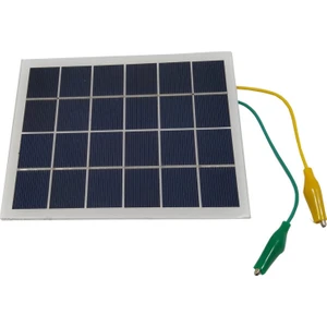 Güneş Paneli 6V 2.5W 420mA 120mmx155mm Krokodil Kablo Montajlı