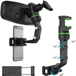 Dikiz Aynası Telefon Tutucu,(Açıklamayı Okuyunuz) Masaüstü, Koltuk Arkası Telefon Tutacağı, Portatif 360° Dönebilen