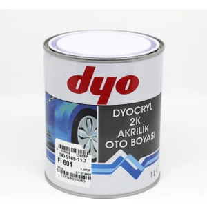 Dyocryl 2k Akrilik-Siyah-Fi 601-1L