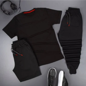 3'lü Unisex Spor Eşofman Takımı Kombini