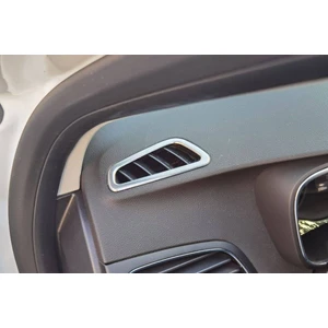 Renault Megane 4 Krom Havalandırma Çerçevesi Üst Konsol 2 Parça Taşlı 2016-2020 Arası