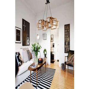 Zuhal Aydınlatma Pencere 3lü Ahşap Avize